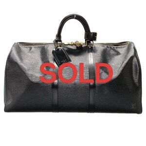 LOUIS VUITTON Keepall 50 Noir Epi - Boston Bag 589-071125